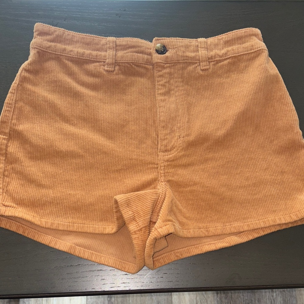 Women's Corduroy High-Rise Shorts in Light Brown